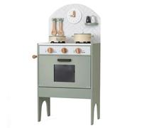 Hooga Wooden Play Kitchen for Kids, Pretend Toy with 6 Accessories, Mint