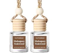HoogaLife - Car Air Freshener Diffuser, Revitalize Your Driving with Hanging Air Freshener Aroma Diffuser Happiness in Motion (Teak Wood Mahogany)