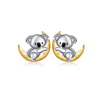HOOHWE Koala Earrings Jewelry Gifts for Women Girls 925 Sterling Silver Koala Bear Stud for Koala lover and Sensitive Ears