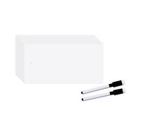 HOOJOJO 50 Sheets White Cards 10 X 20CM Reusable White Flash Cards DIY Word Games Dry Erase Card Note Cards Classroom Essentials for Teachers