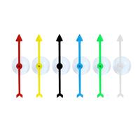 HOOJOJO 6 Pcs Arrow Game Spinners Board Spinner 3.94 Inch 6 Colors Plastic Arrow DIY Spinning Prize Wheel Board Game for Classroom Family Party Games