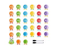 HOOJOJO Caterpillar Alphabet Flash Cards 26 Upper & Lower Case Letters and 6 Pcs Blank Card Toddler Alphabet Learning Interactive Cards for Classroom