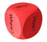HOOJOJO Large Foam Dice Conversation Cubes Dice Games Letter Game Speech Therapy Toys Educational Toys Classroom Essentials for Teachers (Red)