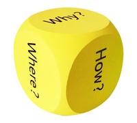 HOOJOJO Large Foam Dice Conversation Cubes Dice Games Letter Game Speech Therapy Toys Educational Toys Classroom Essentials for Teachers (Yellow)