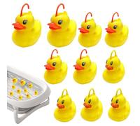 Hook A Duck Game for Outdoors, Duck Fishing Game Toy Contest for Kids, 10 Pieces Floating Water Toy, Summer Figures Bath Toys for Children, Birthday Party Carniva