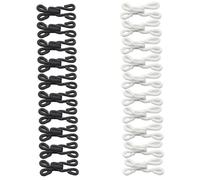 Hook and Eye Closures for Clothing, Fur Coat Fastener Fabric Covered Hook and Eye Closures for Coat Jacket Cape 20PCS