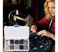 Hook and Eye Closures for Clothing | Sewing Fasteners 3 Types - Replacement Fabric Buttons Buckles Invisible Fasteners for Garment Women Men Home Bra Underwear Collars Trouser