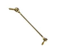 Hook and Eye Latch 10cm Retro Cabin Hooks Outside Solid Brass Door Hook Latches Window Cabinet Latches for Door Gate Window Closet Shed Copper