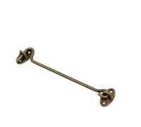 Hook and Eye Latch Antique Window Hinge Support Rod Holder 3inch Brass Cabin Hook and Eye Latch Lock Door Catch Stay Wind Bracing Hardware(15cm)