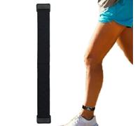 Hook and Loop Ankle Band for Fitbit Charge 6/5 Fitness Tracker, Ankle Strap for Men and Women (Black, Medium)