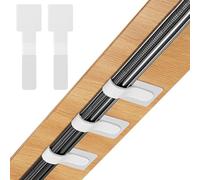 Hook and Loop Cable Straps, Cable Management Under Desk, Self-Adhesive Cable Ties, Reusable Wire Organisers for Adjustable Organisers for Desk (White, 20 Pieces)