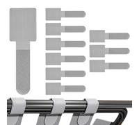 Hook and Loop Cable Ties - 10 Pieces Reusable Hook and Loop Adhesive Straps, Industrial Strength Nylon Fabric with Self-Gripping Fastener, Adjustable Length, for Under Desk Home Kitchen