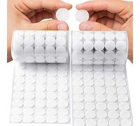 Hook and Loop Dots Self Adhesive 20mm, ZAWTR 500 Pcs Sticky Back Coins Double Sided Strong Sticky Hook and Loop Tapes, Waterproof DIY Stickers Crafts Dots Round Pads for Home School Office (White)
