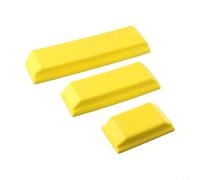 Hook and Loop Hand Sanding Block Set for Auto Body Polishing, 3-Piece Kit with 5", 7-3/4" and 10" Rectangular Sanding, Standard Width for Longboard File