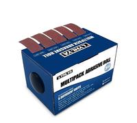 Hook and Loop Sandpaper Rolls, 5 Grits Emery Cloth Rolls 1 Inch x 20 Feet Assorted Sand Paper with Dispenser 150 240 320 400 600 Grit Abrasive Sandpaper Rolls for Woodworking Metal Polishing