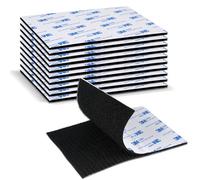 Hook and Loop Self-Adhesive Pad Made of 3M 10cm × 15cm 10 Pairs Reusable Heavy Duty Adhesive Tape for Indoors Outdoors Arts Crafts Home and Office Black