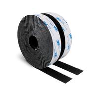 Hook and Loop Self Adhesive Tape 19MM x 6M 9448A Sticky Back Interlocking Nylon Fabric Fastener Heavy Duty Adhesion Strip Tape Black