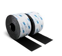 Hook and Loop Self Adhesive Tape Compatible with 3M 50MM x 6M 9448A Sticky Back Interlocking Nylon Fabric Fastener Heavy Duty Adhesion Strip Tape Black