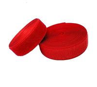 Hook and Loop Strip, Nylon Strips Fabric, 38mm Wide Sew On Hook and Loop Tape Multicolor 2 Rolls(Red,38MM x 2 Yard)