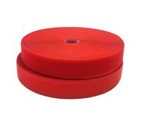 Hook and Loop Strip, Nylon Strips Fabric, 50MM Nylon Hook and Loop Tape Sew On Non Adhesive 2 to 8 Yards Multicolor Pack of Rolls(Red,50MM x 4 Yards)