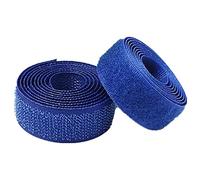 Hook and Loop Strip, Nylon Strips Fabric, Hook and Loop Tape Sew On Nylon 25mm Wide 5-10 Yard Multicolor Pack of 2 Rolls(Blue,25MM x 5Yard)