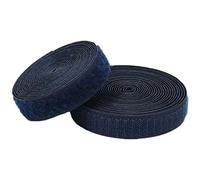 Hook and Loop Strip, Nylon Strips Fabric, Hook and Loop Tape Sew On Nylon 25mm x 5-10 Yard Multicolor Pack of 2(Navy,25MM x 5Yard)