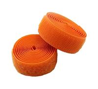 Hook and Loop Strip, Nylon Strips Fabric, Hook and Loop Tape Sew On Nylon 25mm x 5-10 Yard Multicolor Pack of 2(Orange,25MM x 5Yard)