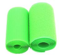 Hook and Loop Strip, Nylon Strips Fabric, Sew On Hook and Loop Tape 100mm Multicolor Pack of 2 Rolls 1-5 Yards(Fluorescent Green,100MM x 4 Yards)
