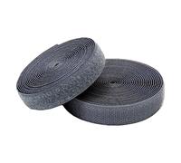 Hook and Loop Strip, Nylon Strips Fabric, Sew On Hook and Loop Tape Non Adhesive Nylon Multicolor 20mm/25mm x 5-25 Yards 2 Pcs(Grey,25MM x 25 Yards)