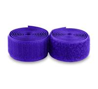 Hook and Loop Tape 1 inch Purple Non-Adhesive Sew On Violet 1 Yard Length Fastener Nylon Heavy Duty Fabric Roll Ideal for Clothes Bags Shoes Craft DIY