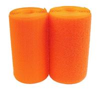 Hook and Loop Tape 100mm sew on Strips with Non self Adhesive Back Nylon Fabric Fastener(Orange,100MM x 1 Yards)