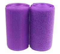 Hook and Loop Tape 100mm sew on Strips with Non self Adhesive Back Nylon Fabric Fastener(Purple,100MM x 4 Yards)