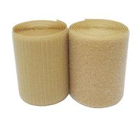 Hook and Loop Tape sew on 100mm, Non self Adhesive Back Nylon Strips Fabric Fastener(Khaki,100MM x 4 Yards)