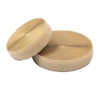 Hook and Loop Tape sew on 20mm, Non self Adhesive Back Nylon Strips Fabric Fastener(Khaki,20MM x 25 Yards)