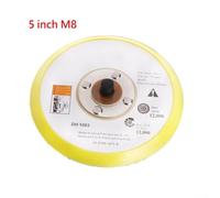 Hook and LOOPs Sanding Disc Backing Pad for Pneumatic Orbital Sander, Rubber Polishing Pad with M6/M8 Thread, Compatible with 2 Inch, 3 Inch, 5 Inch Discs for(5 inch)