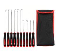 Hook and Pick Set for Automotive, 10 Pcs Lock Picking Tool Set Oil Seal Precision Puller with Long Handle for Auto O-Ring, Seal and Gasket Removal