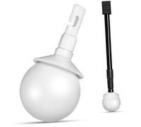 Hook Cane Replacement Tip 13mm 16mm White Rolling Ball | Hardened Steel Roller, 360 Degree Swivel Head, Outdoor Tactile Paving Use, Smoother Movement