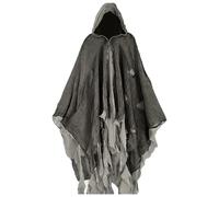 Hook Cape Medieval Women Men Renaissance Gothic Wizard Cape Death Costume Horror Scary Ghost Cosplay Halloween Carnival Party Masquerade, 1-grey, One Size