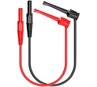 Hook Clamp Test Leads for Multimeter Featuring 4mm Banana Female Socket Rated for 25V Voltage and 10A Current for Electrical Measurements in Various Applications