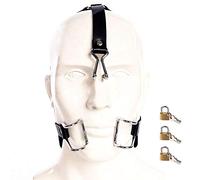 Hook Claw Mouth Spreader & Nose Hook, Open Mouth Gag for Sex Fetish Restraints SM Adjustable Slave Harness Sex Toy for Men and Women