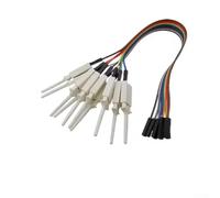 Hook Clip Kit for Logic Analyzer 20 cm with 20-Pin Female Connector, High-Temp Resistant Clips for Chip and Pin Testing, Compatible with Hobby Compnt USB(White)