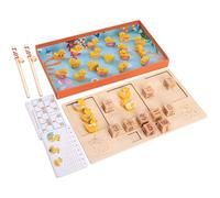 Hook Duck Magnetic Fishing Game | Educational toy suitable for 3-year-old boys and girls + wooden toy | Includes educational number cards | Suitable for children's fishing game duck toy