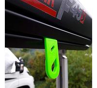 Hook eyelet for awnings Fiamma, Omnistor, Thule with piping rail for caravan, camping, Haken geschlossen für Kederschiene 7mm, neon green, 4