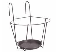 Hook Flower Pot Holder 25 cm Gray Plant Basket Metal Hanging Bracket