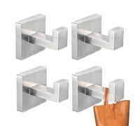 Hook for Towels - Rust-Resistant Universal Holder for Hangers | Stainless Steel Hook for Wall - for Bathroom Towels Bathrobe Garments Hats Keys Indoor and Home