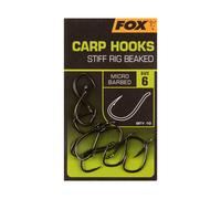 Hook Fox stiff rig beaked Noir Taille 6