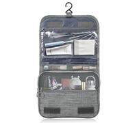 Hook Grey Foldable Multifunctional Toiletry Bag and Large Travel Bag, Suitable for Men and Women, Waterproof Makeup and Travel Storage Bag Dual-Use, Pessimistic, Fashion Gray Cosmetic Bag