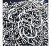 Hook Jig Heads Stainless Steel Fishing Hooks Live Bait Fish Hooks DShanLa(C 300pcs 2-0)