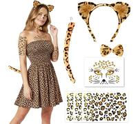Hook Leopard Costume Women's - Headband with Leopard Ears for Carnival, Fancy Dress & Animal Theme Parties - for Women and Children