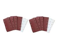 Hook + Loop 1/3 Sheet Sanding Sander Sandpaper Pads 80 Grit 100 Pack